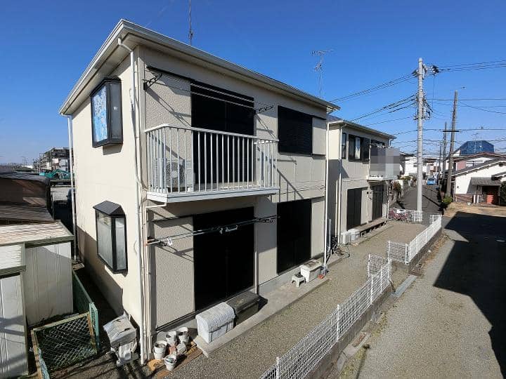 相模原市中央区上溝 Sアパート リピート 外壁・屋根塗装工事 事例
