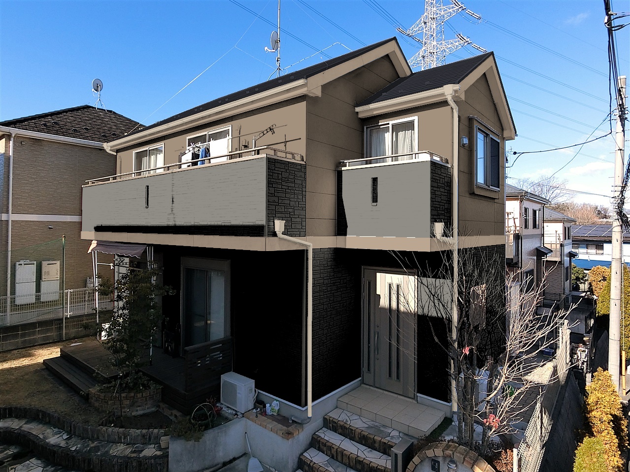 町田市野津田町 K様邸 外壁塗装・屋根葺き替え工事　事例