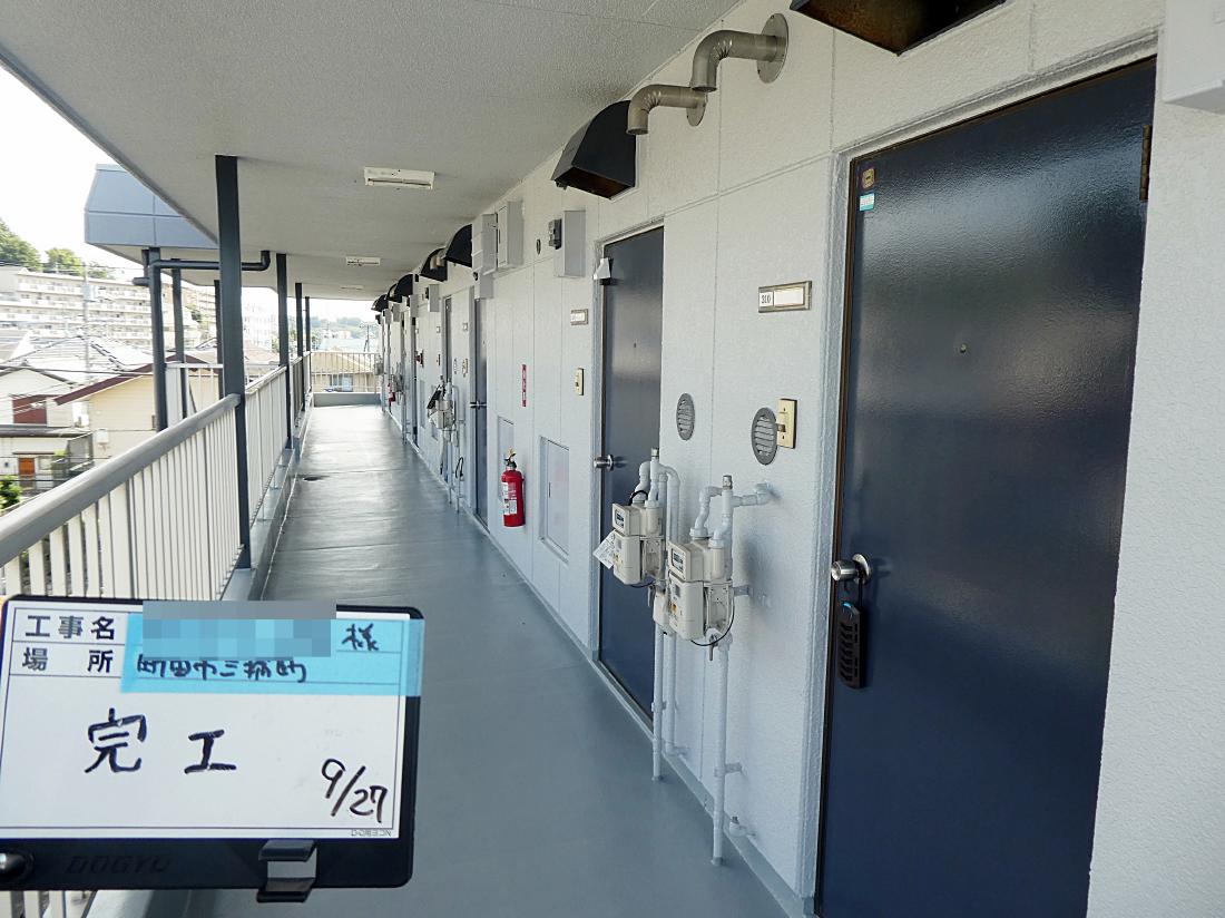 町田市三輪町 ３階建てアパート 外壁・屋根塗装工事　事例