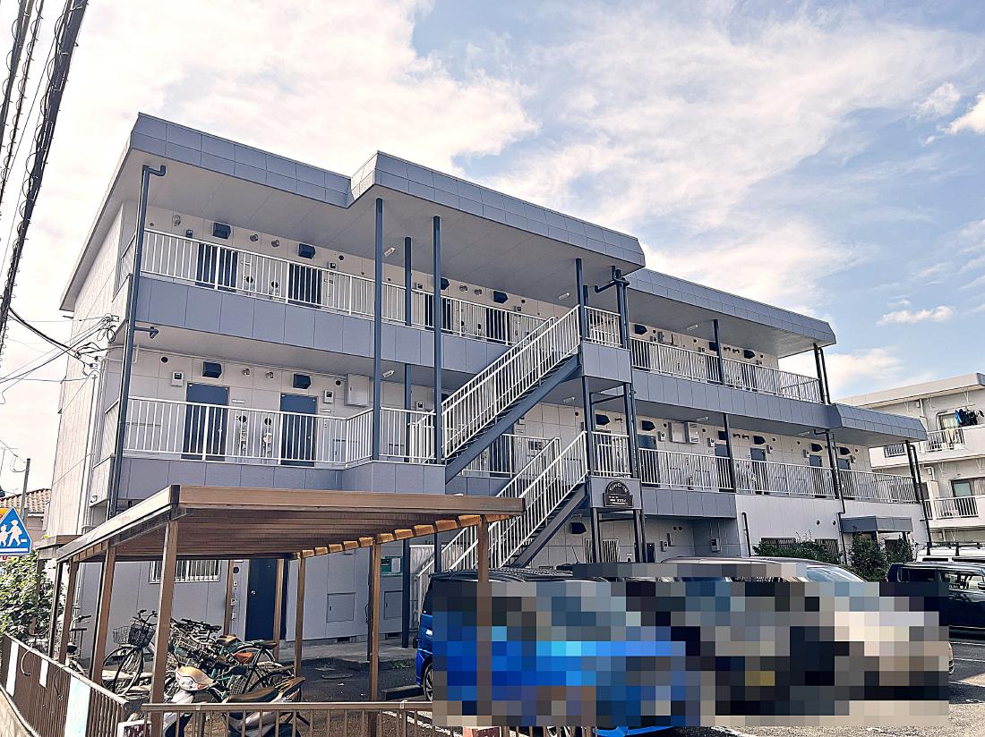 町田市三輪町 ３階建てアパート 外壁・屋根塗装工事　事例